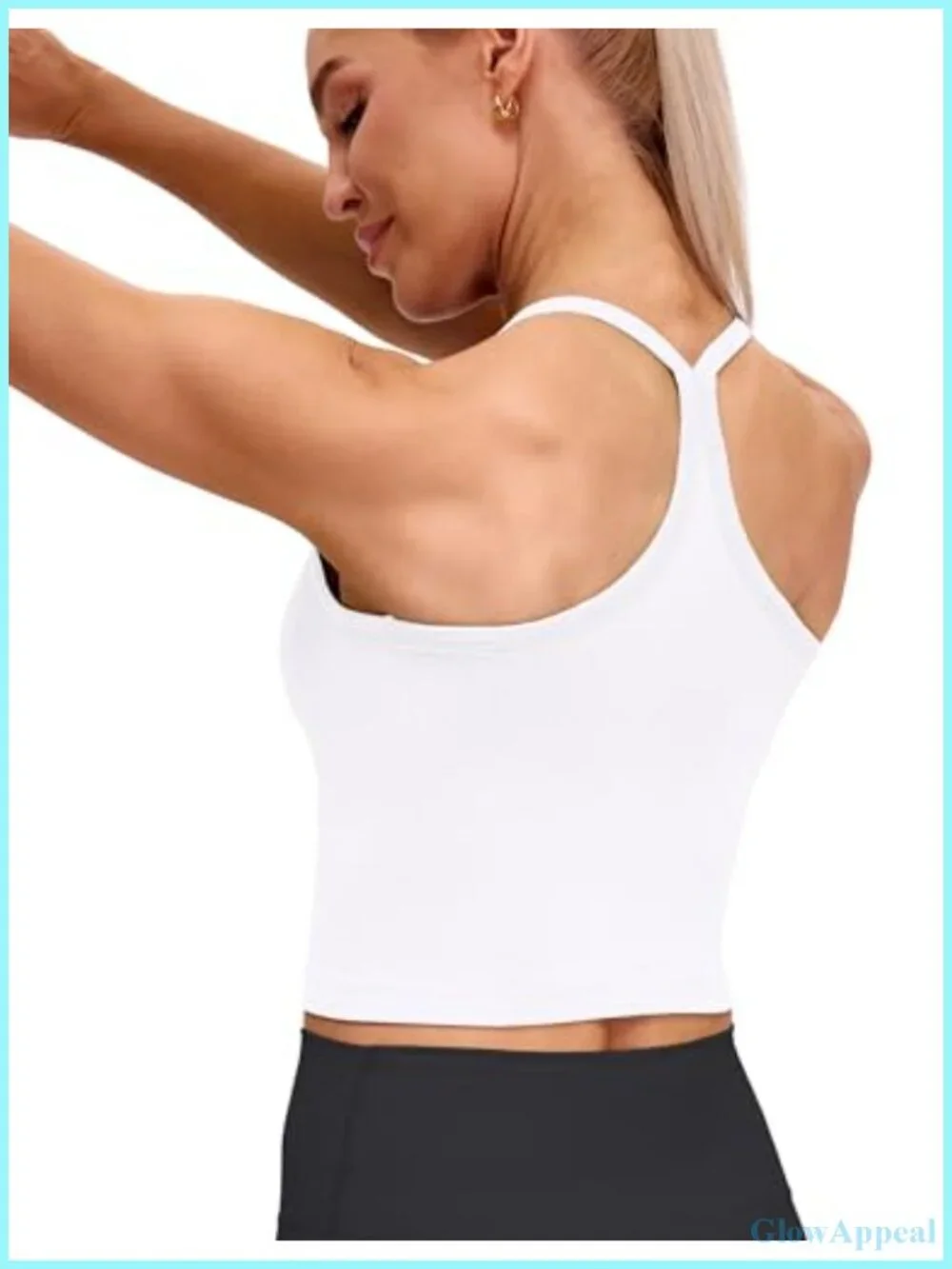 Seamless Y Back Workout Tank Top - Spaghetti Straps Racerback Longline Sports